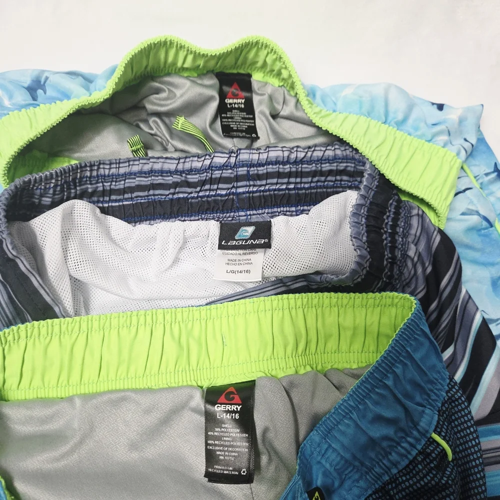 Bundle Of 3 Swim Trunks Boys Size L